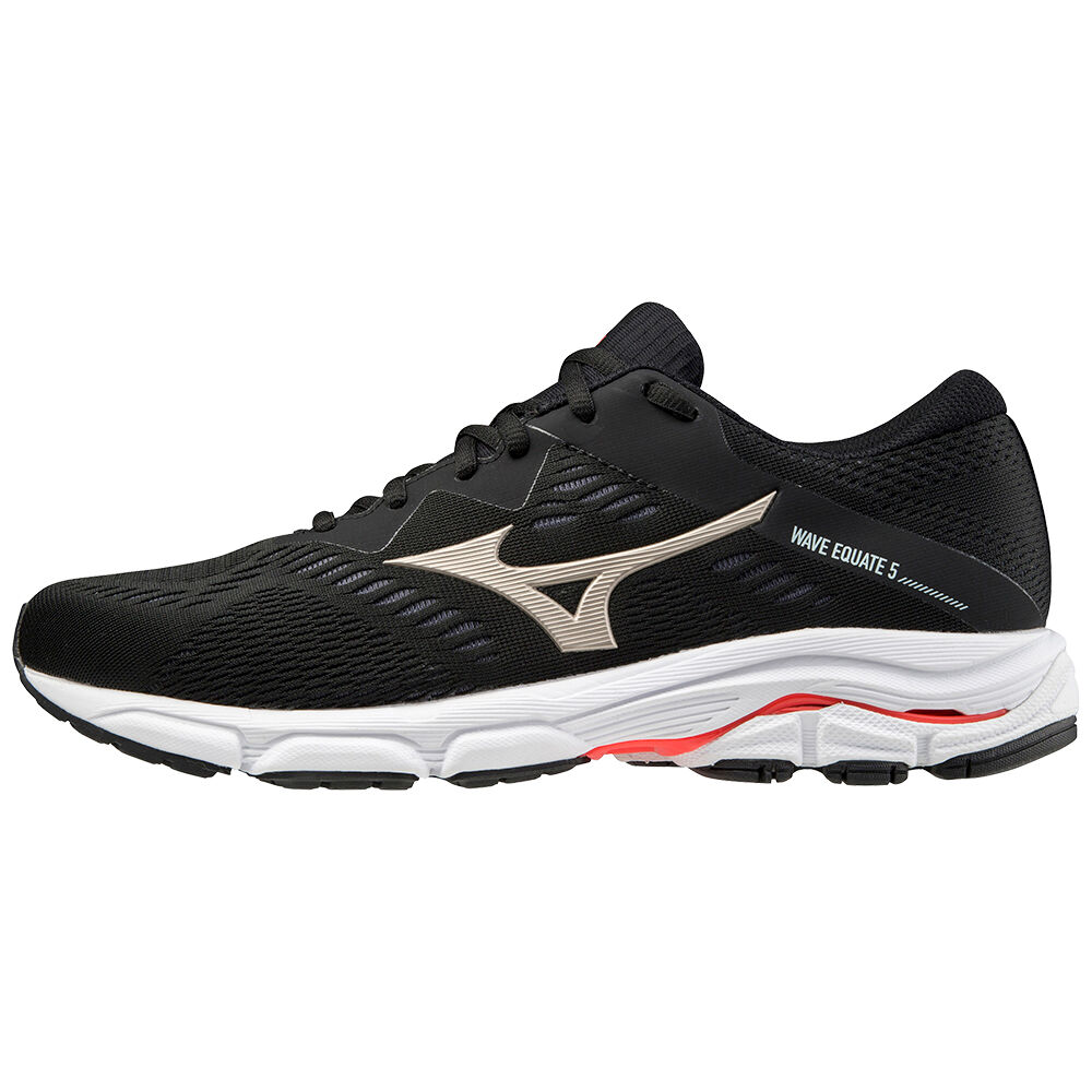 Mizuno Wave Equate 5 - Erkek Koşu Ayakkabısı - Siyah/Altın/Kırmızı Türkiye (ZGMESA-620)